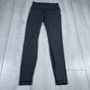 Lululemon Women's 6 Wunder Under High-Rise Tight 28" Black Heathered Grey Yoga